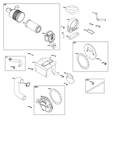 Air Cleaner Group Diagram and Parts List for 386777-3151-G1 200000 - 399999 Briggs and Stratton Engine